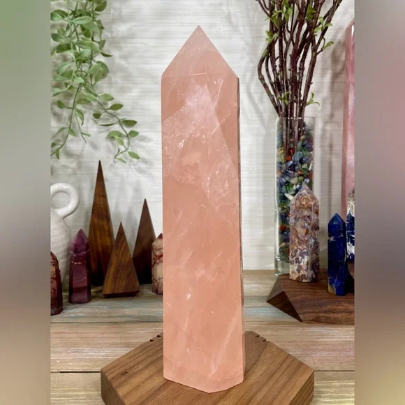 2268 Large Rose Quartz Crystal Tower